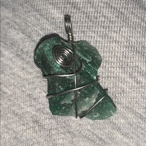 Silver wire wrapped pendant